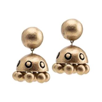 Simple elegant antique gold jhumka design for all attires